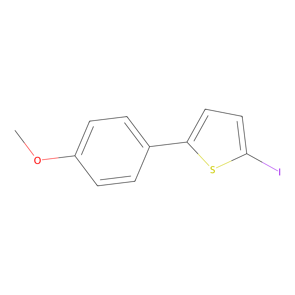 2-Iodo-5-(4-methoxyphenyl)thiophene molecular structure, CAS 2185538-79-6