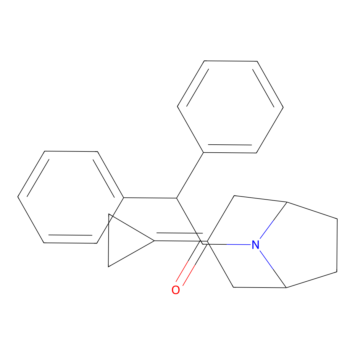 1-{3-Cyclopropylidene-8-azabicyclo[3.2.1]octan-8-yl}-2,2-diphenylethan-1-one molecular structure, CAS 2185590-15-0