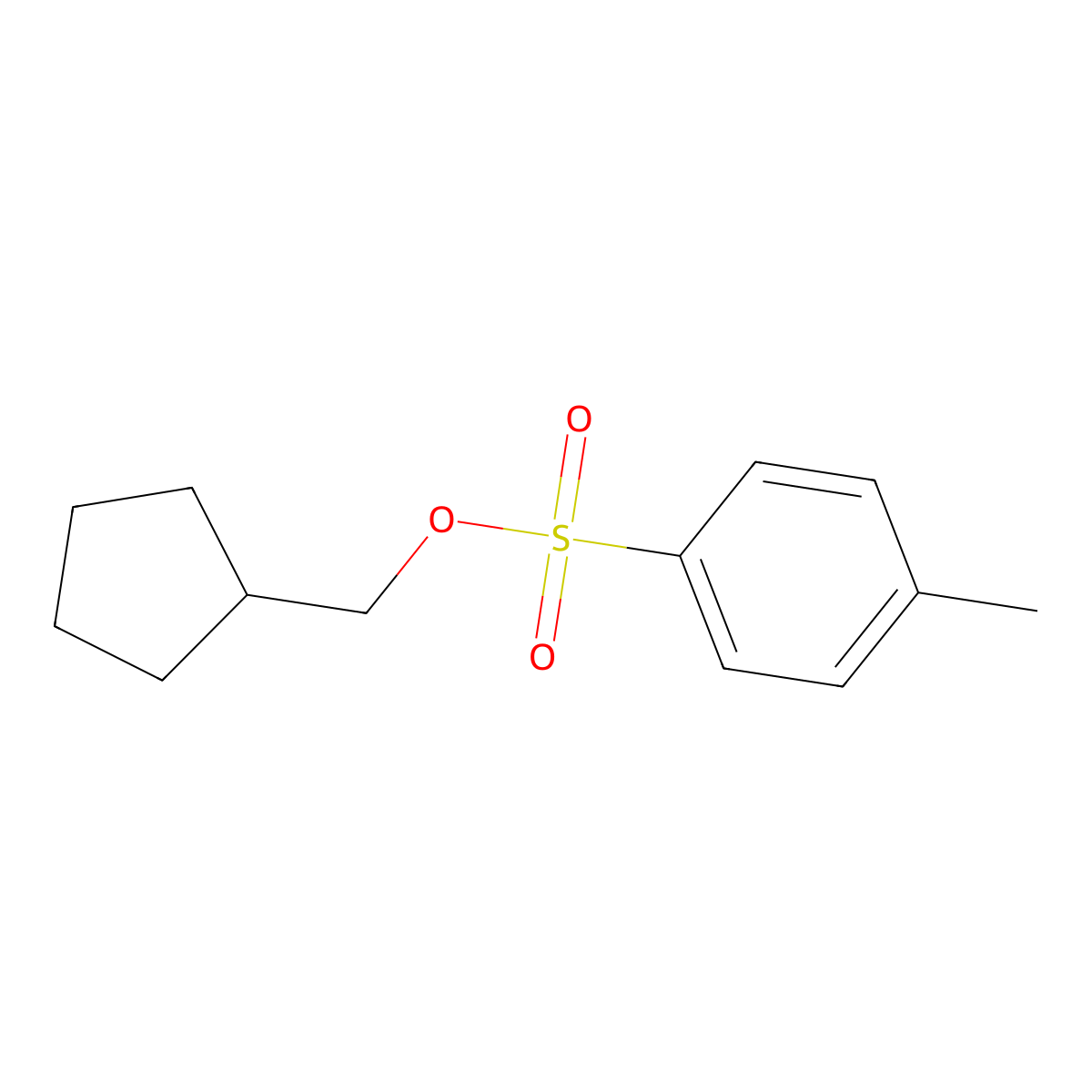 Cyclopentylmethyl 4-methylbenzene-1-sulfonate molecular structure, CAS 21856-53-1