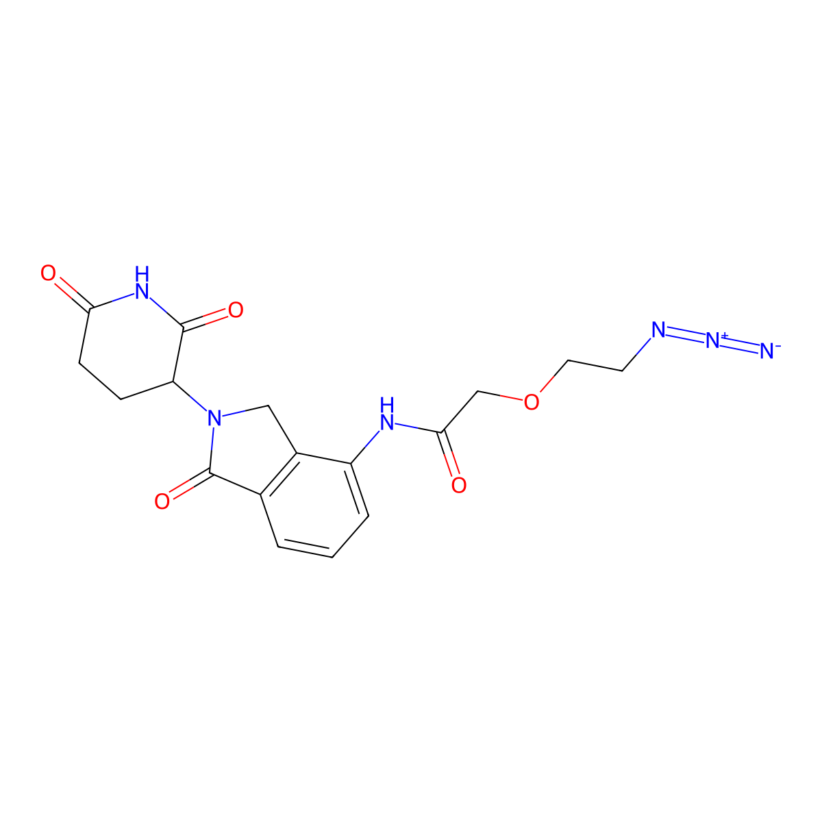 Lenalidomide-PEG1-azide molecular structure, CAS 2185795-67-7