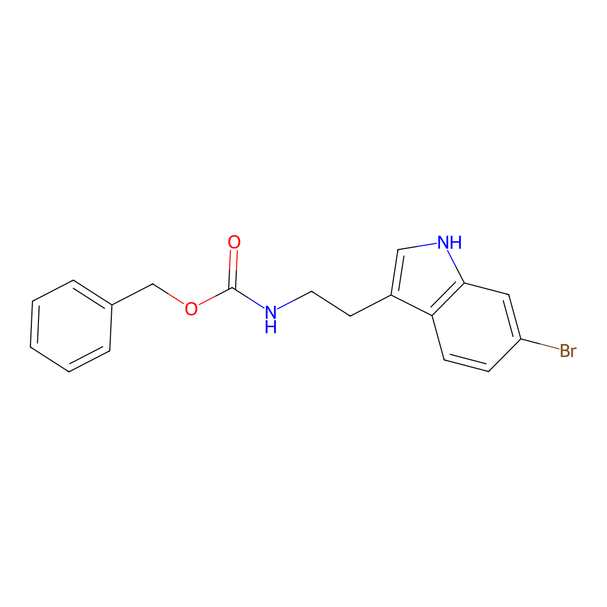 benzyl N-[2-(6-bromo-1H-indol-3-yl)ethyl]carbamate molecular structure, CAS 2185807-57-0