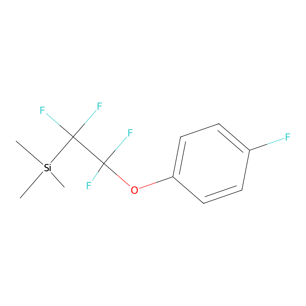 2-(4-Fluorophenoxy)-1,1,2,2-tetrafluoroethyl)trimethylsilane molecular structure, CAS 2185840-21-3