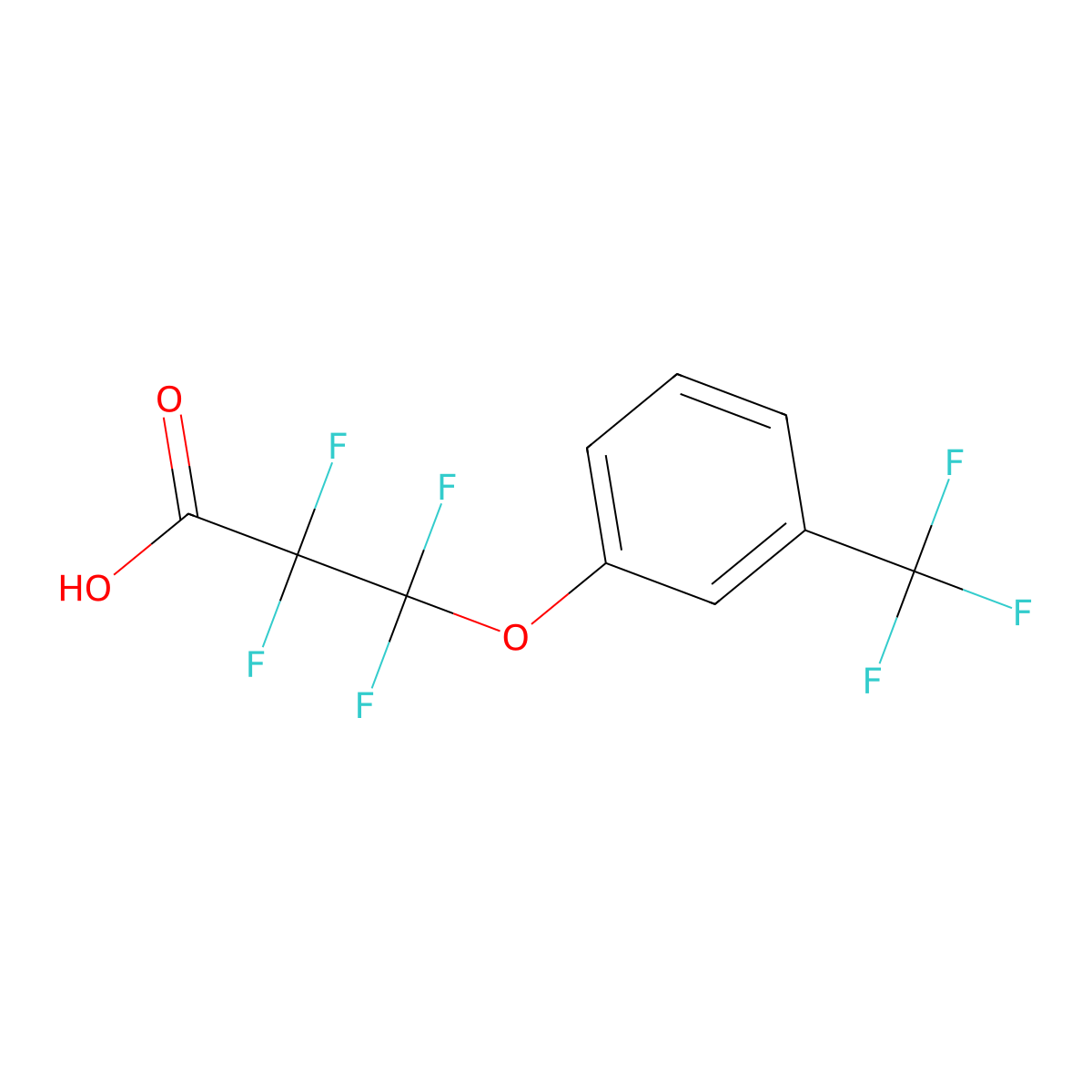 3-(3-(Trifluoromethyl)phenoxy)-2,2,3,3-tetrafluoropropanoic acid molecular structure, CAS 2185840-23-5