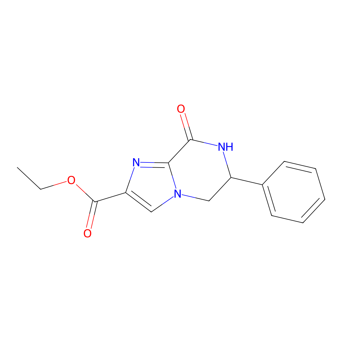 Ethyl 8-oxo-6-phenyl-5,6,7,8-tetrahydroimidazo[1,2-a]pyrazine-2-carboxylate molecular structure, CAS 2185840-25-7