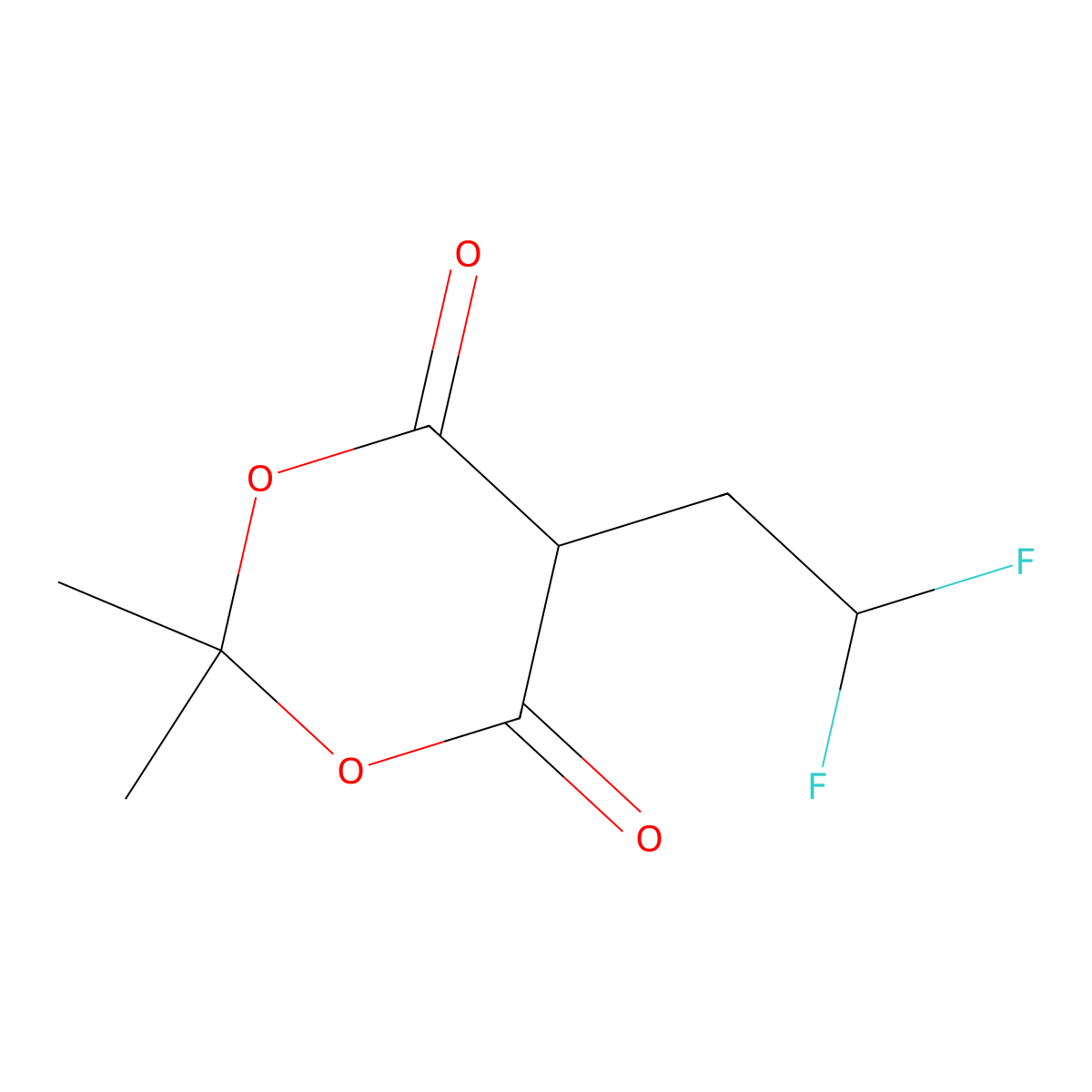 5-(2,2-Difluoroethyl)-2,2-dimethyl-1,3-dioxane-4,6-dione molecular structure, CAS 2185860-84-6