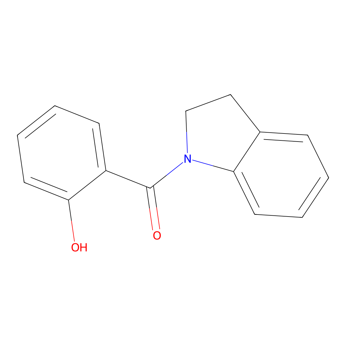 2,3-Dihydroindol-1-yl-(2-hydroxyphenyl)methanone molecular structure, CAS 21859-88-1