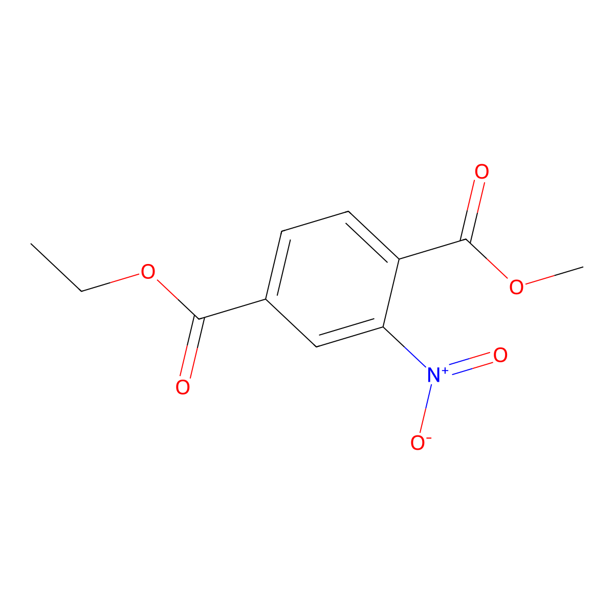 4-Ethyl 1-methyl 2-nitroterephthalate molecular structure, CAS 218590-76-2