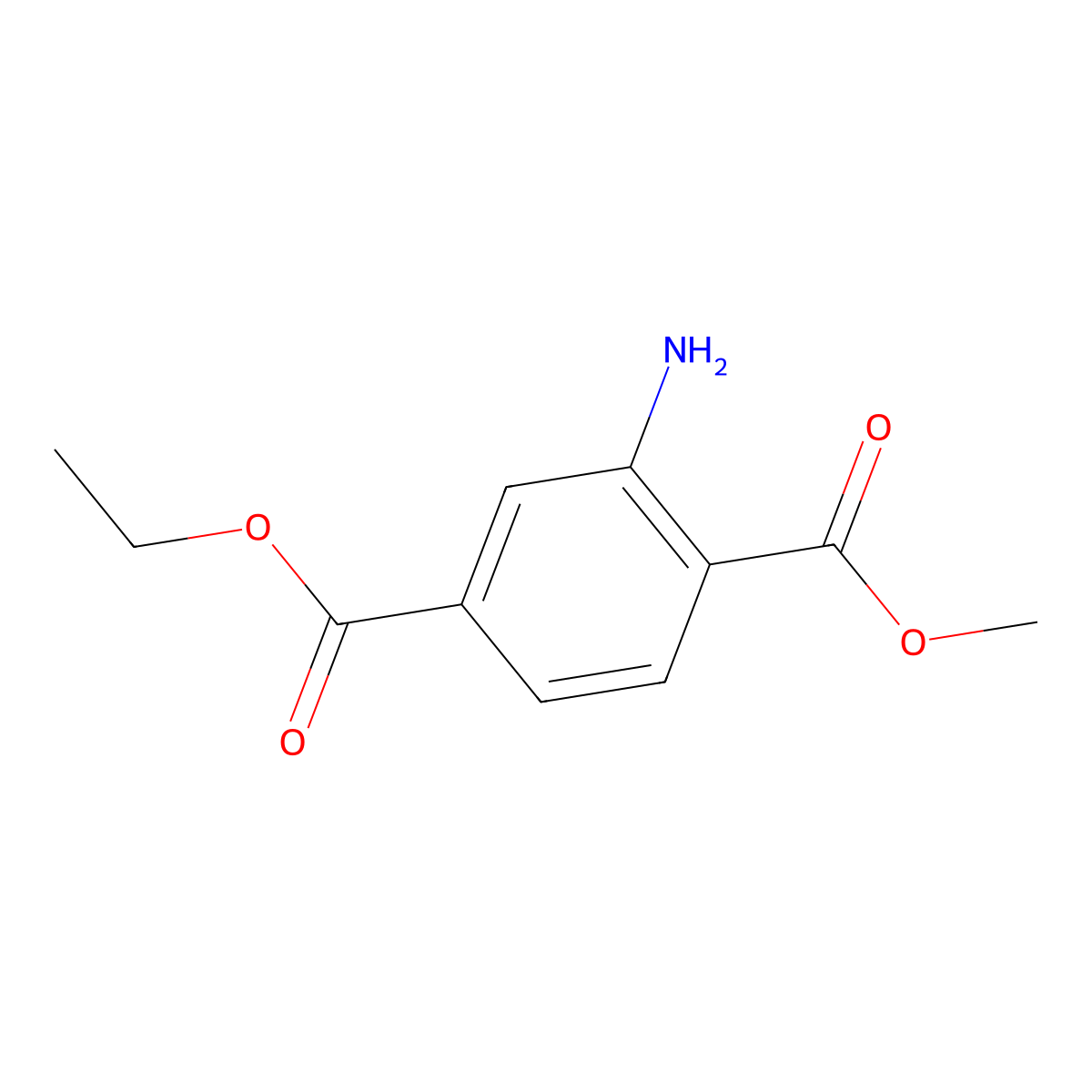 4-Ethyl 1-methyl 2-aminoterephthalate molecular structure, CAS 218590-77-3