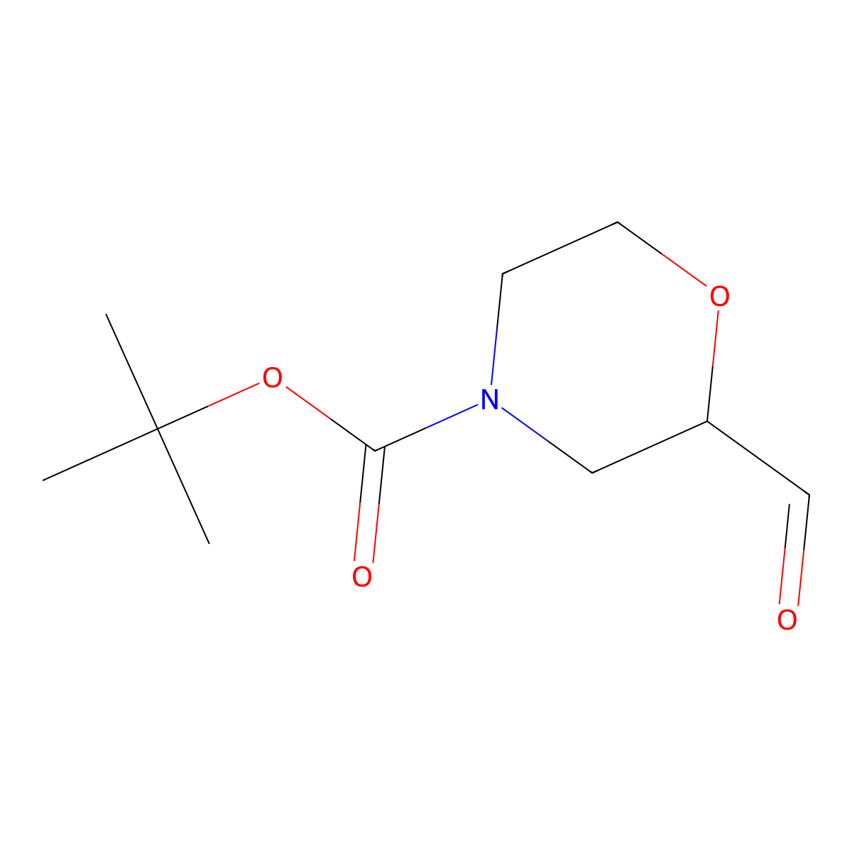 4-Boc-2-morpholinecarbaldehyde molecular structure, CAS 218594-02-6