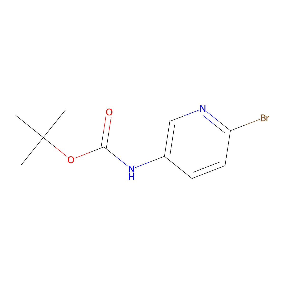 5-Amino-2-bromopyridine, 5-BOC protected molecular structure, CAS 218594-15-1