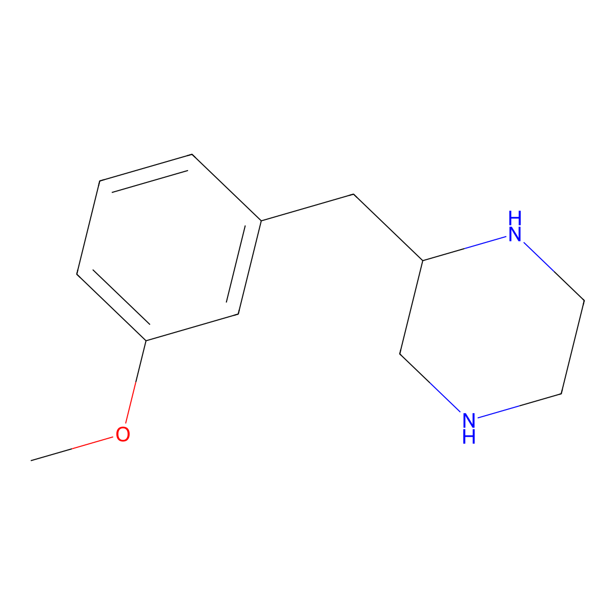 2-[(3-Methoxyphenyl)methyl]piperazine molecular structure, CAS 218594-59-3