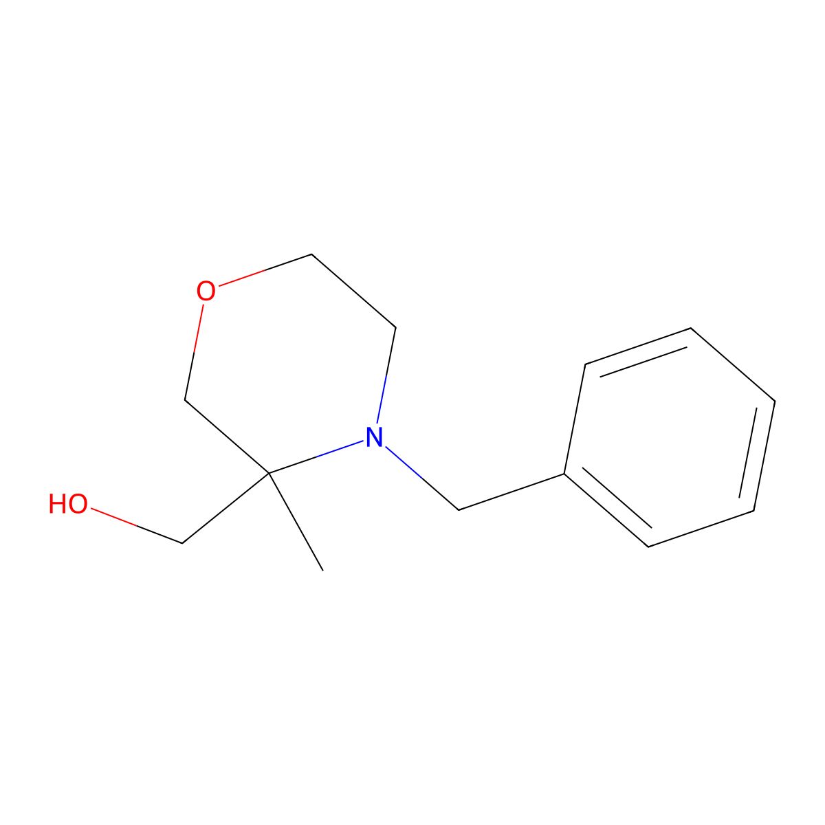 (4-Benzyl-3-methylmorpholin-3-yl)methanol molecular structure, CAS 218594-70-8