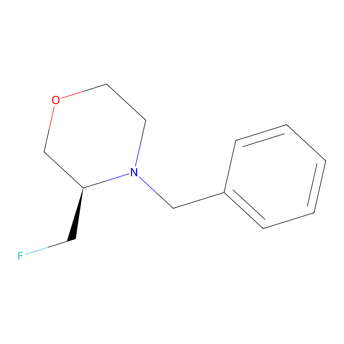 (R)-4-Benzyl-3-(fluoromethyl)morpholine molecular structure, CAS 218594-80-0