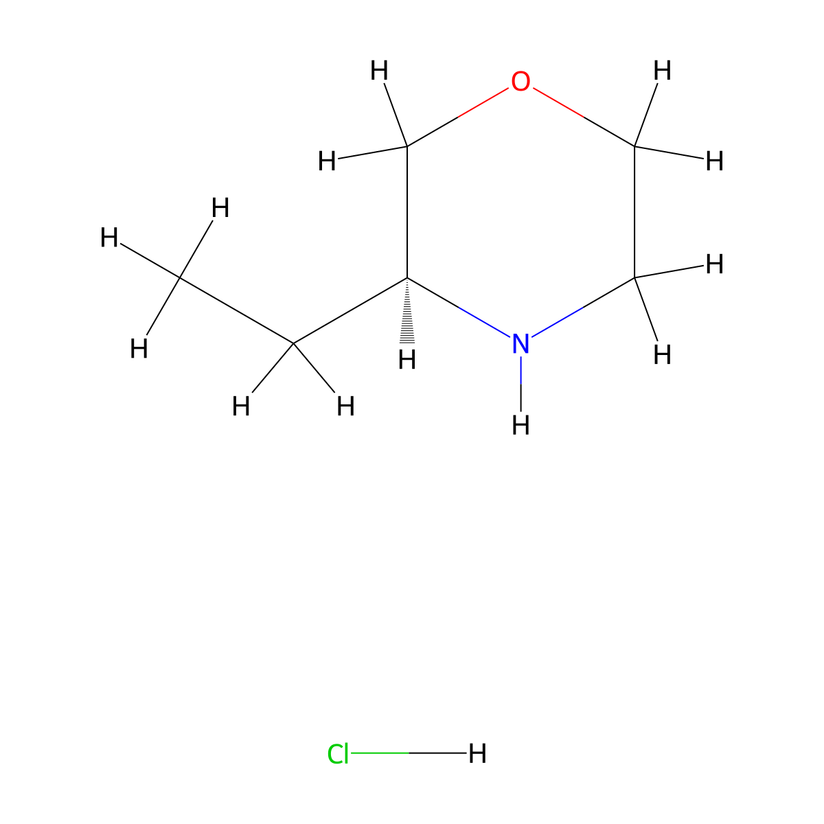 (3S)-3-Ethylmorpholine hydrochloride molecular structure, CAS 218594-88-8