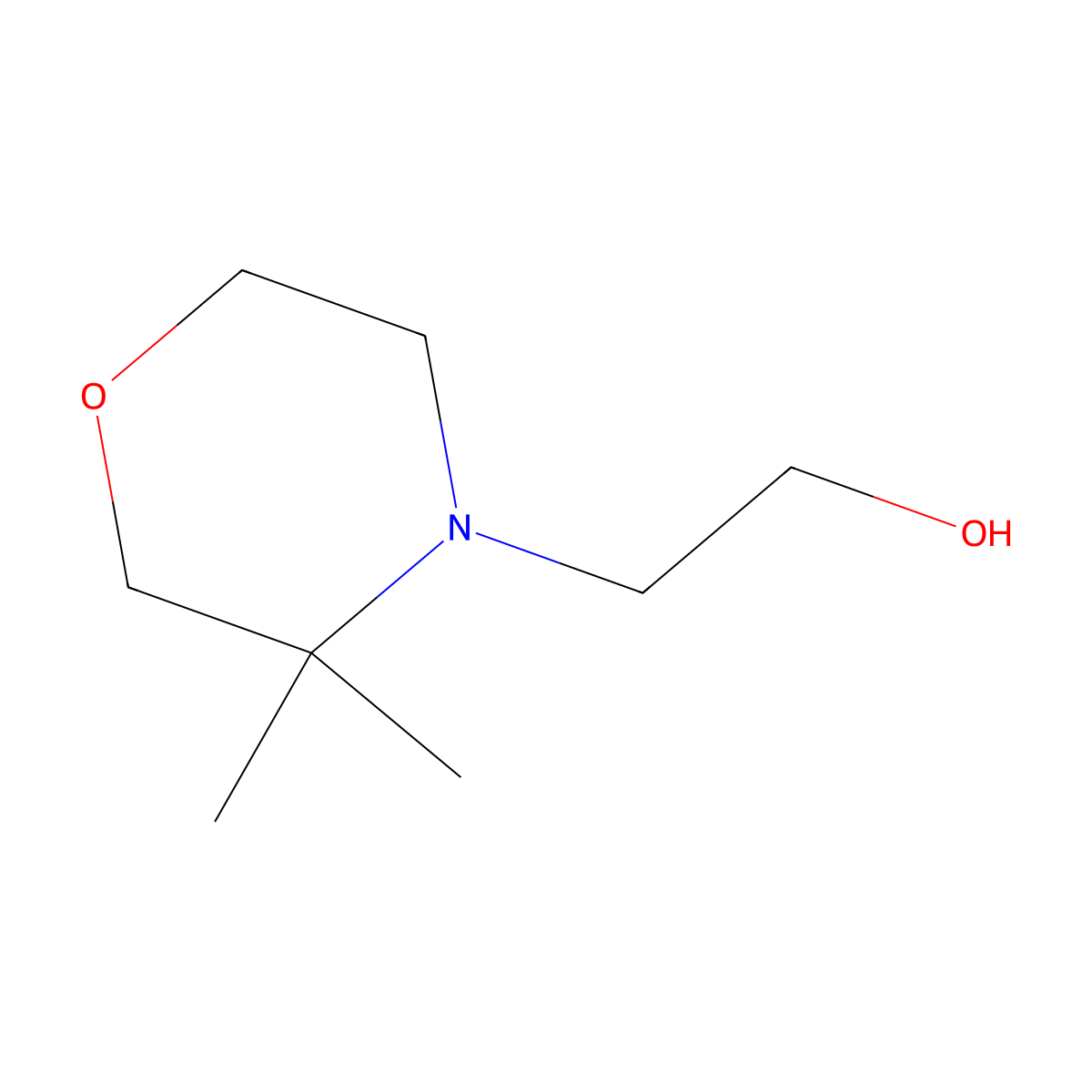 2-(3,3-Dimethylmorpholin-4-yl)ethan-1-ol molecular structure, CAS 218594-92-4