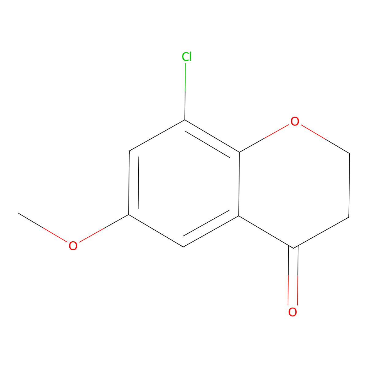 8-Chloro-6-methoxychroman-4-one molecular structure, CAS 218598-09-5