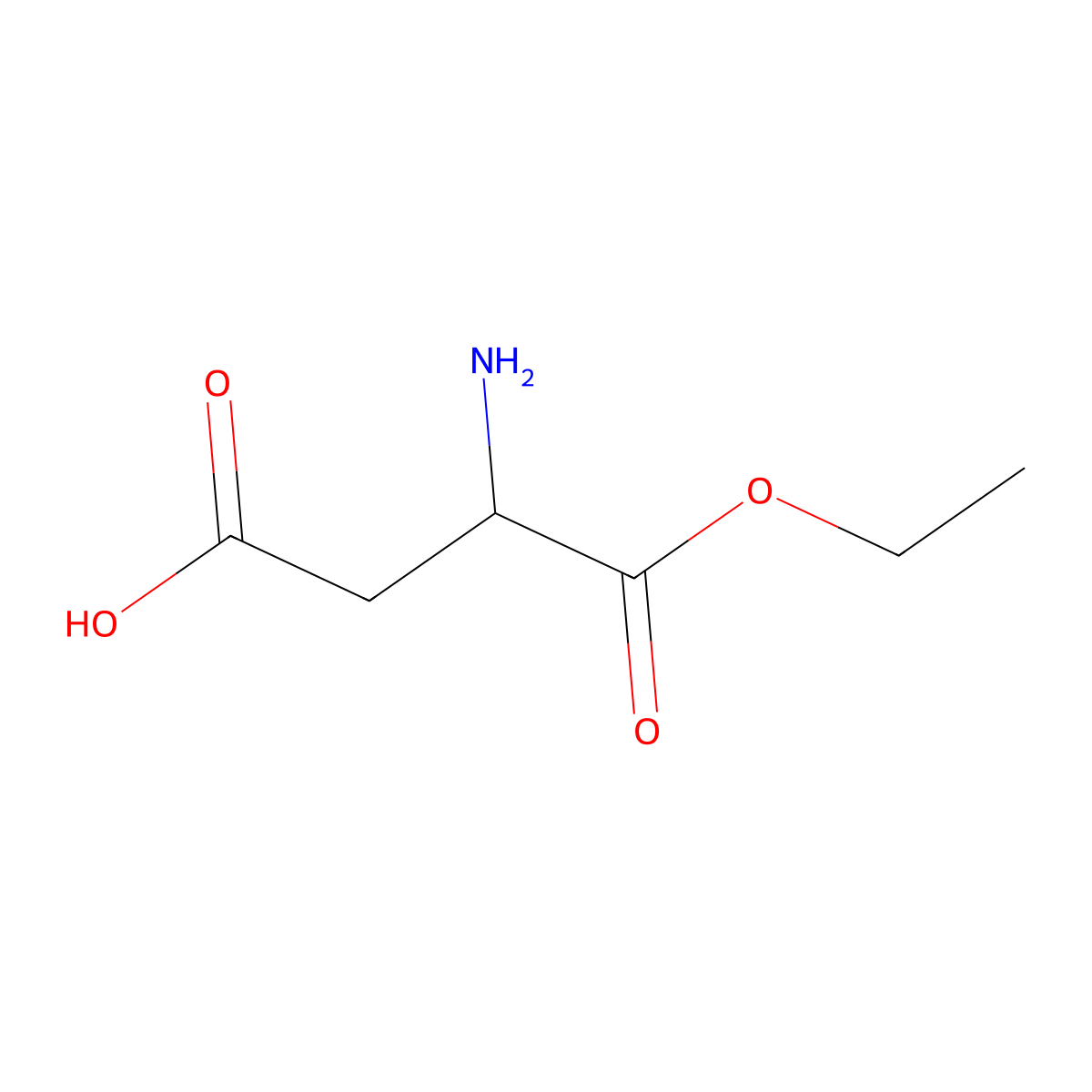 3-Amino-4-ethoxy-4-oxobutanoic acid molecular structure, CAS 21860-85-5
