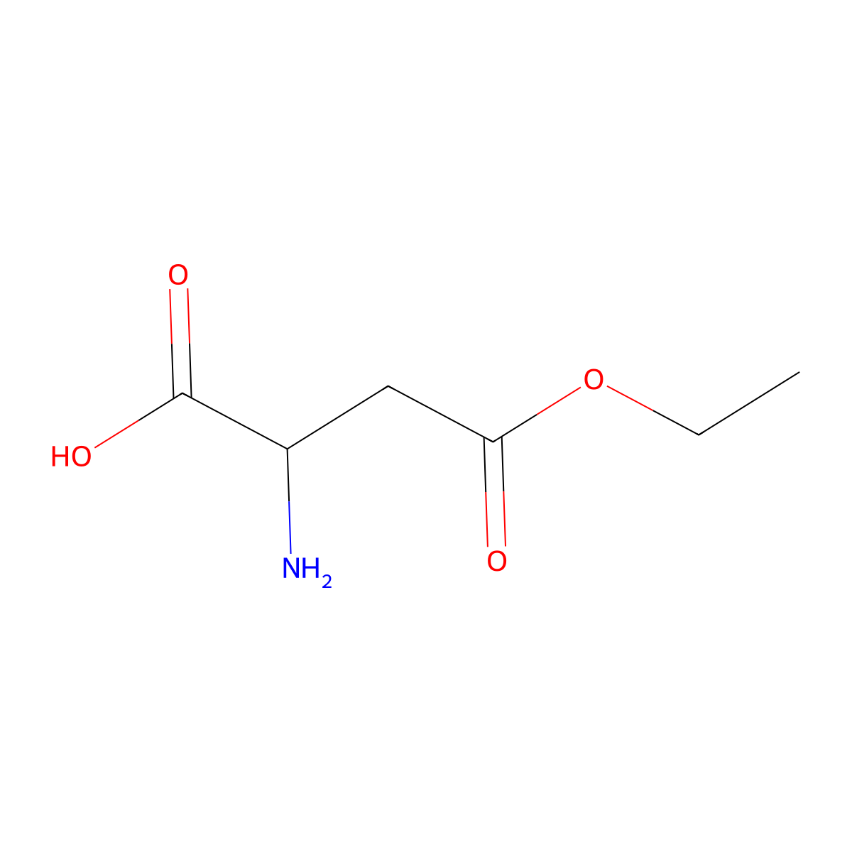 4-Ethyl hydrogen aspartate molecular structure, CAS 21860-86-6