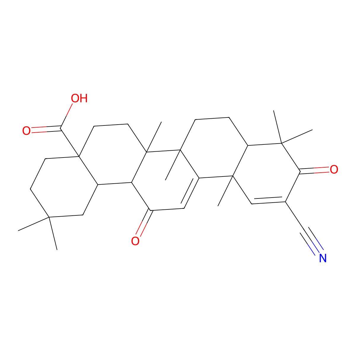 Bardoxolone molecular structure, CAS 218600-44-3