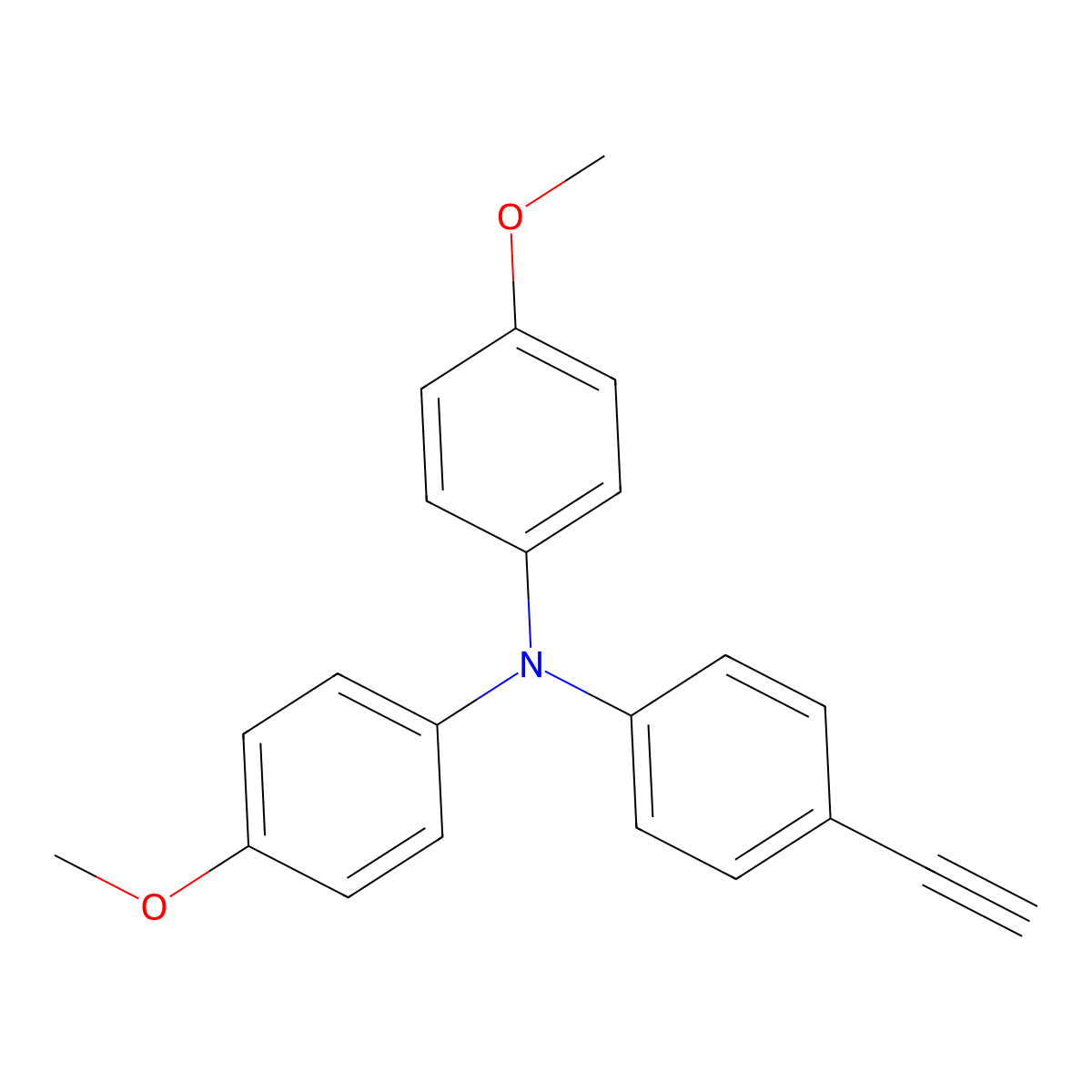 4-Ethynyl-N,N-bis(4-methoxyphenyl)aniline molecular structure, CAS 218608-73-2