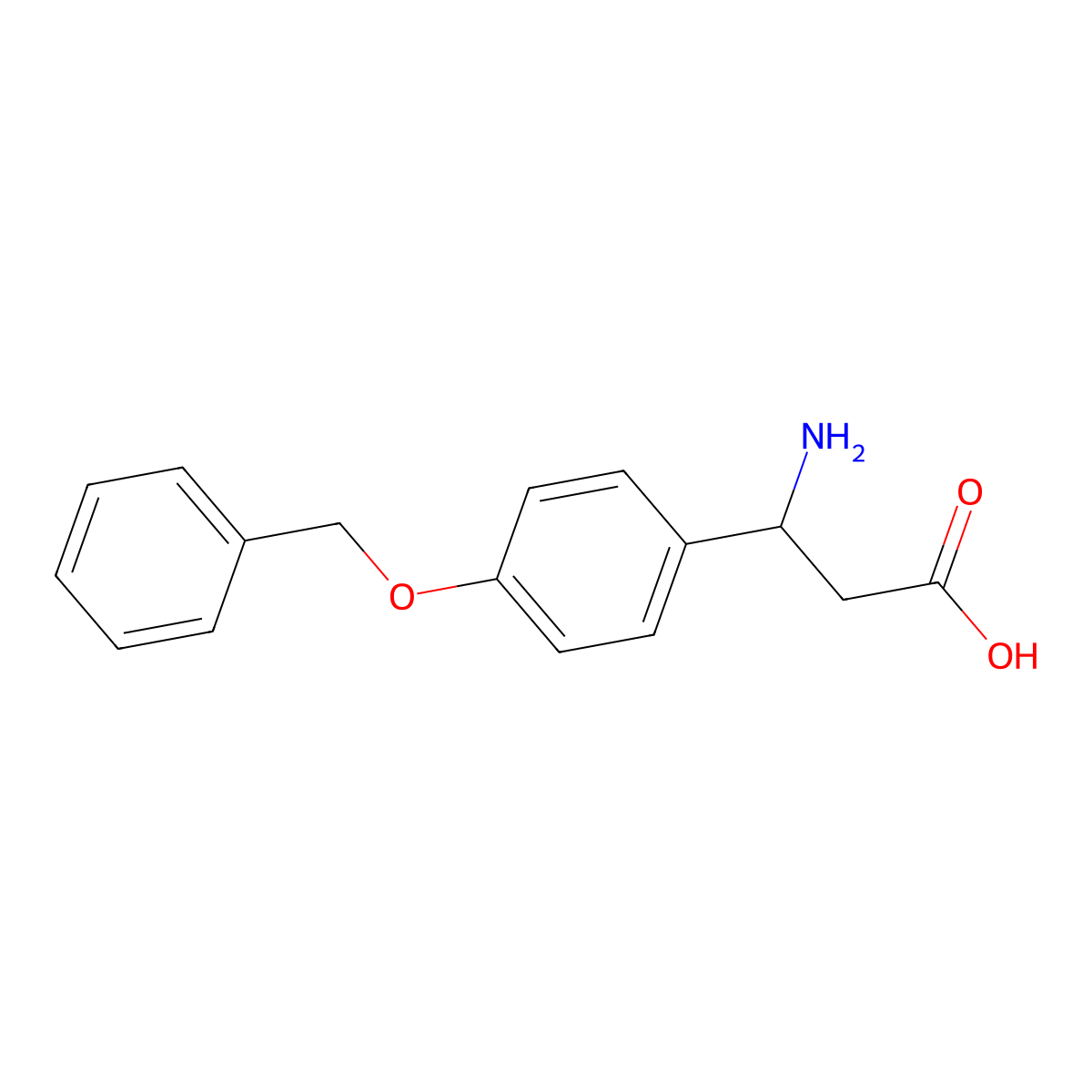 (r)-3-(p-Benzyloxyphenyl)-beta-alanine molecular structure, CAS 218608-77-6