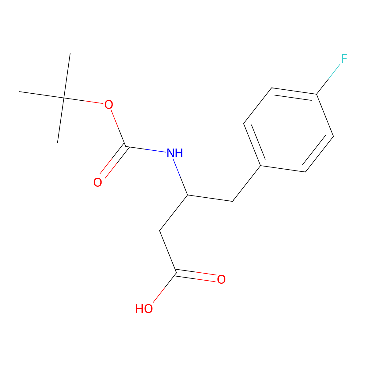 (3S)-3-{[(tert-butoxy)carbonyl]amino}-4-(4-fluorophenyl)butanoic acid molecular structure, CAS 218608-97-0