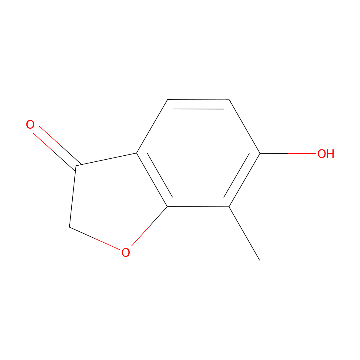6-Hydroxy-7-methyl-2,3-dihydro-1-benzofuran-3-one molecular structure, CAS 21861-22-3