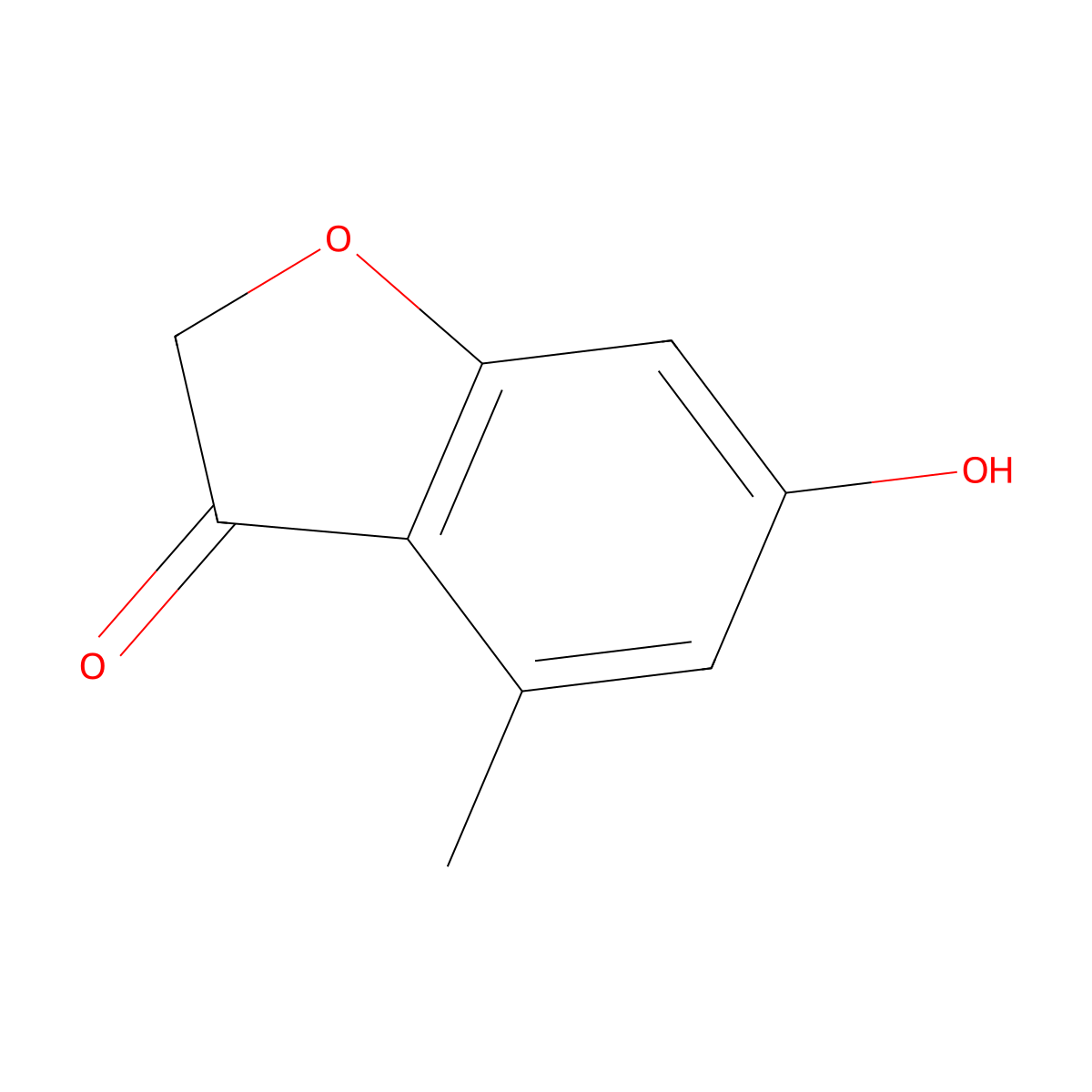 6-Hydroxy-4-methyl-2,3-dihydro-1-benzofuran-3-one molecular structure, CAS 21861-32-5