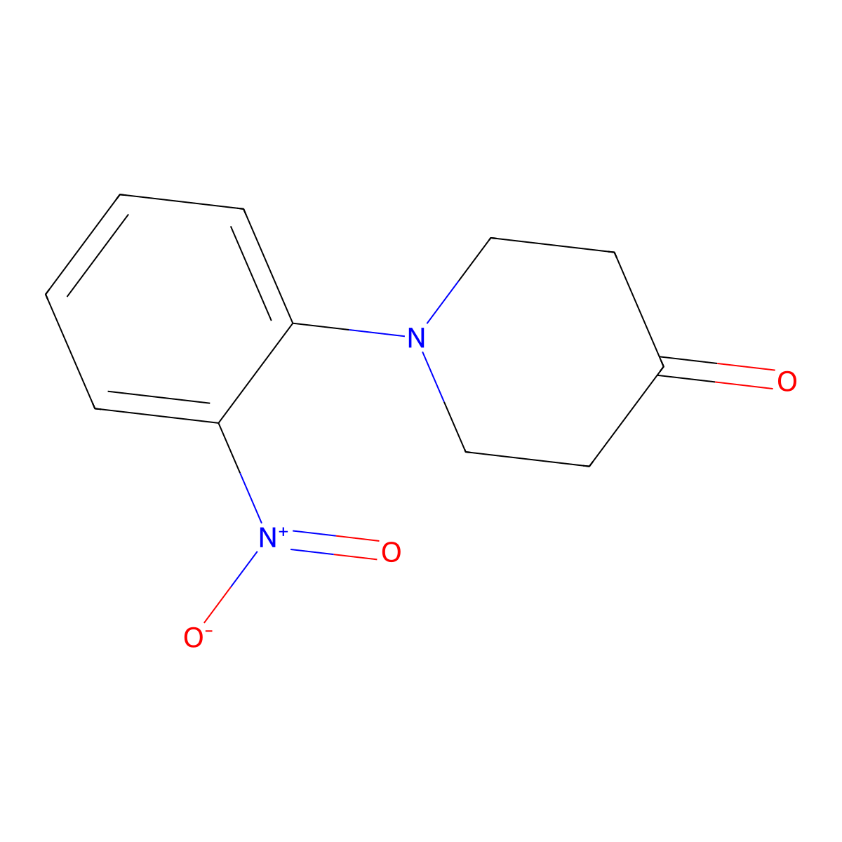 1-(2-Nitrophenyl)piperidin-4-one molecular structure, CAS 218610-21-0