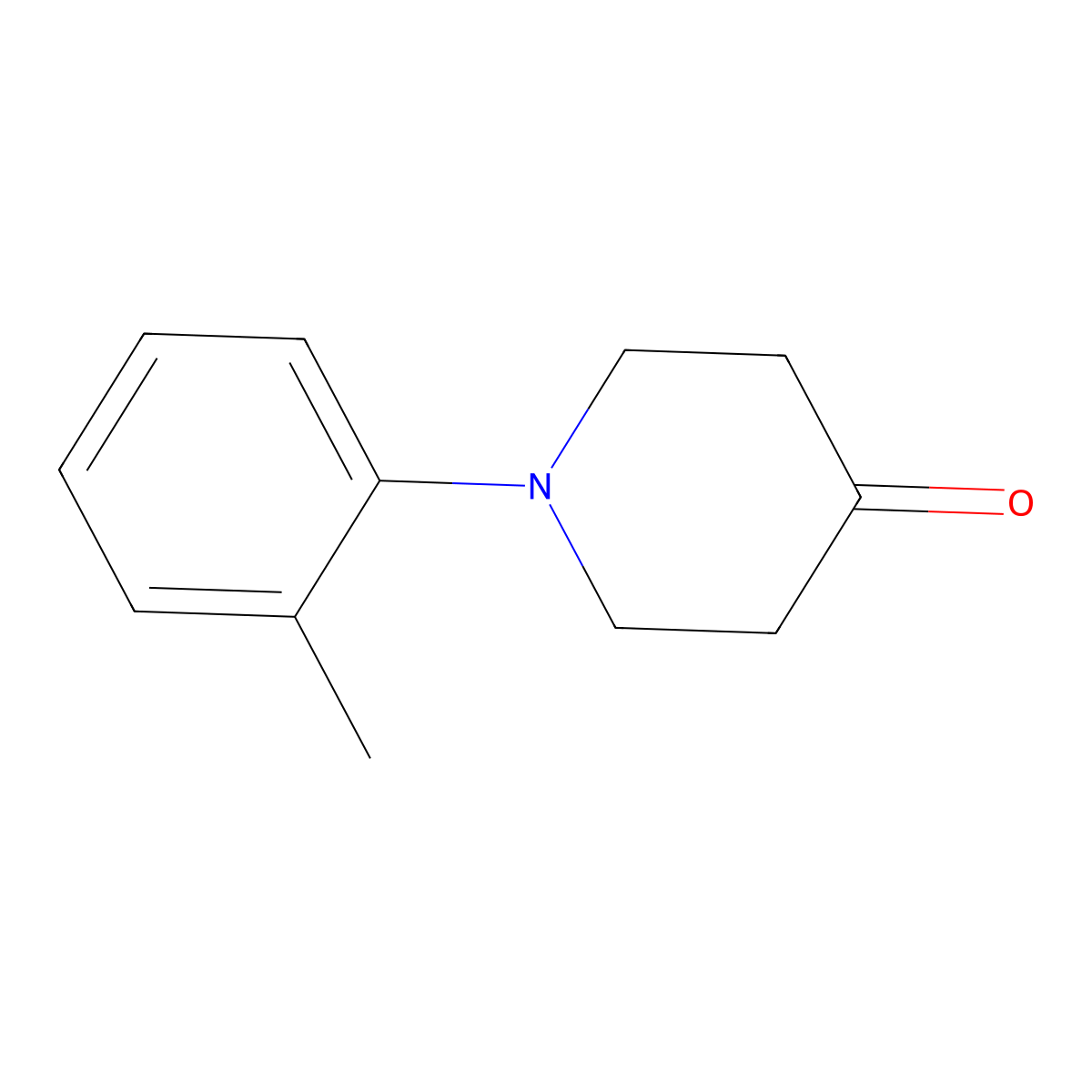 1-(2-Methylphenyl)piperidin-4-one molecular structure, CAS 218610-72-1