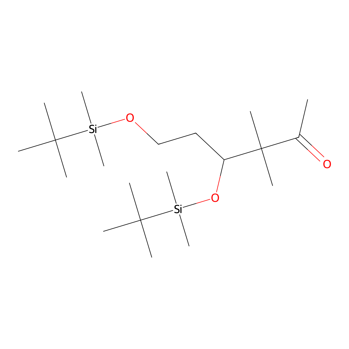 (4S)-4,6-Bis-{[tert-butyldimethylsilyl)oxy]}-3,3-dimethylhexan-2-one molecular structure, CAS 218614-14-3