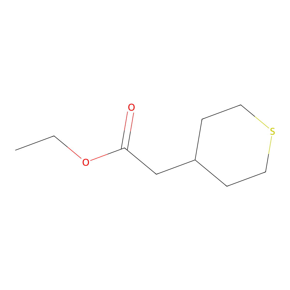 Ethyl 2-(thian-4-yl)acetate molecular structure, CAS 218624-29-4