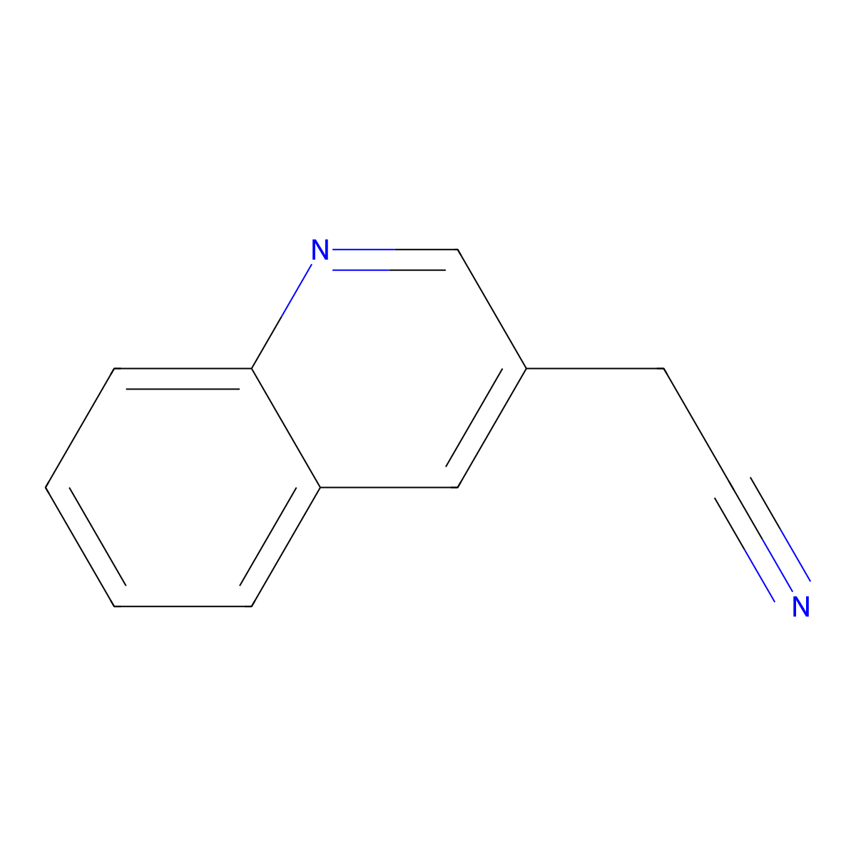 2-(Quinolin-3-yl)acetonitrile molecular structure, CAS 21863-57-0