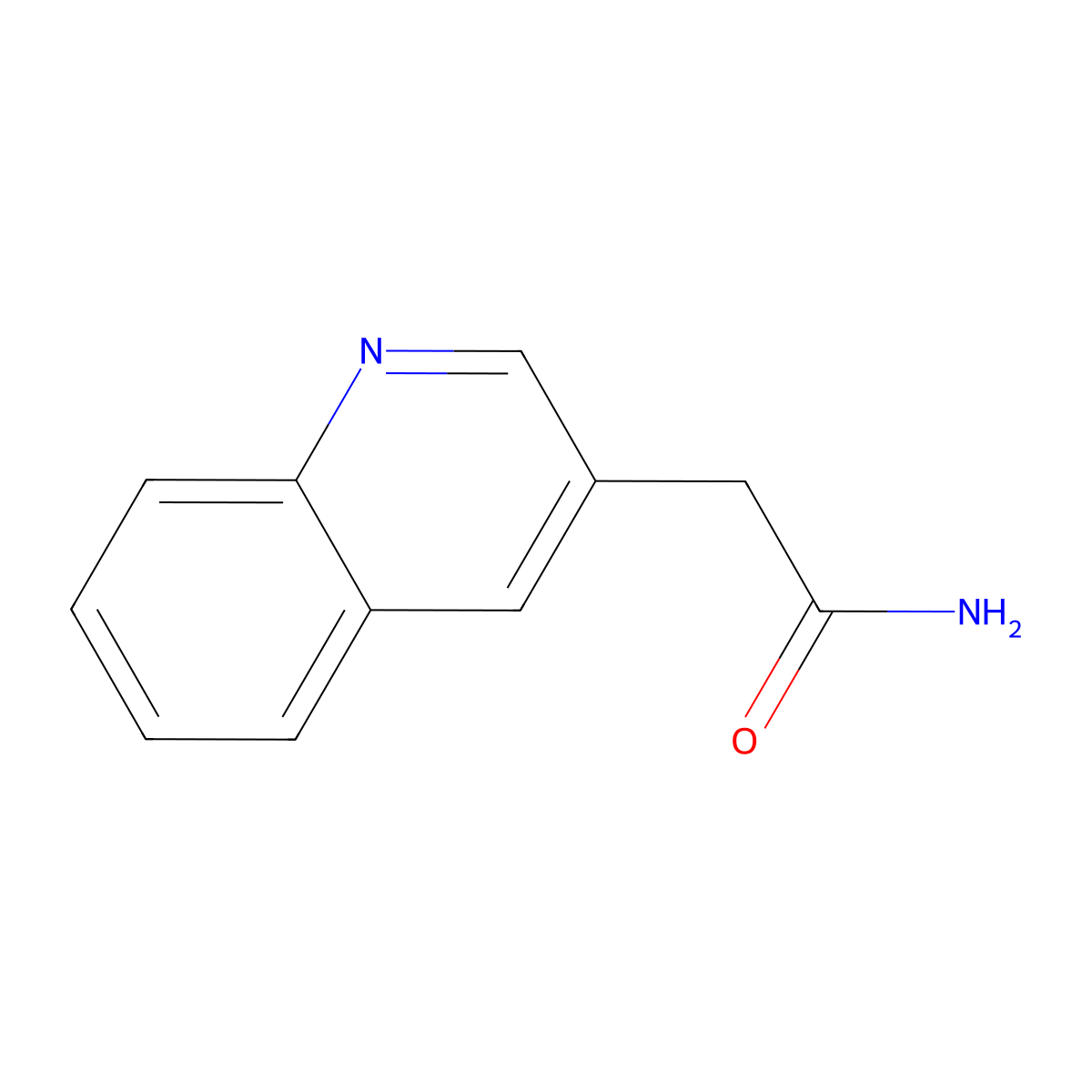 2-(Quinolin-3-yl)acetamide molecular structure, CAS 21863-59-2