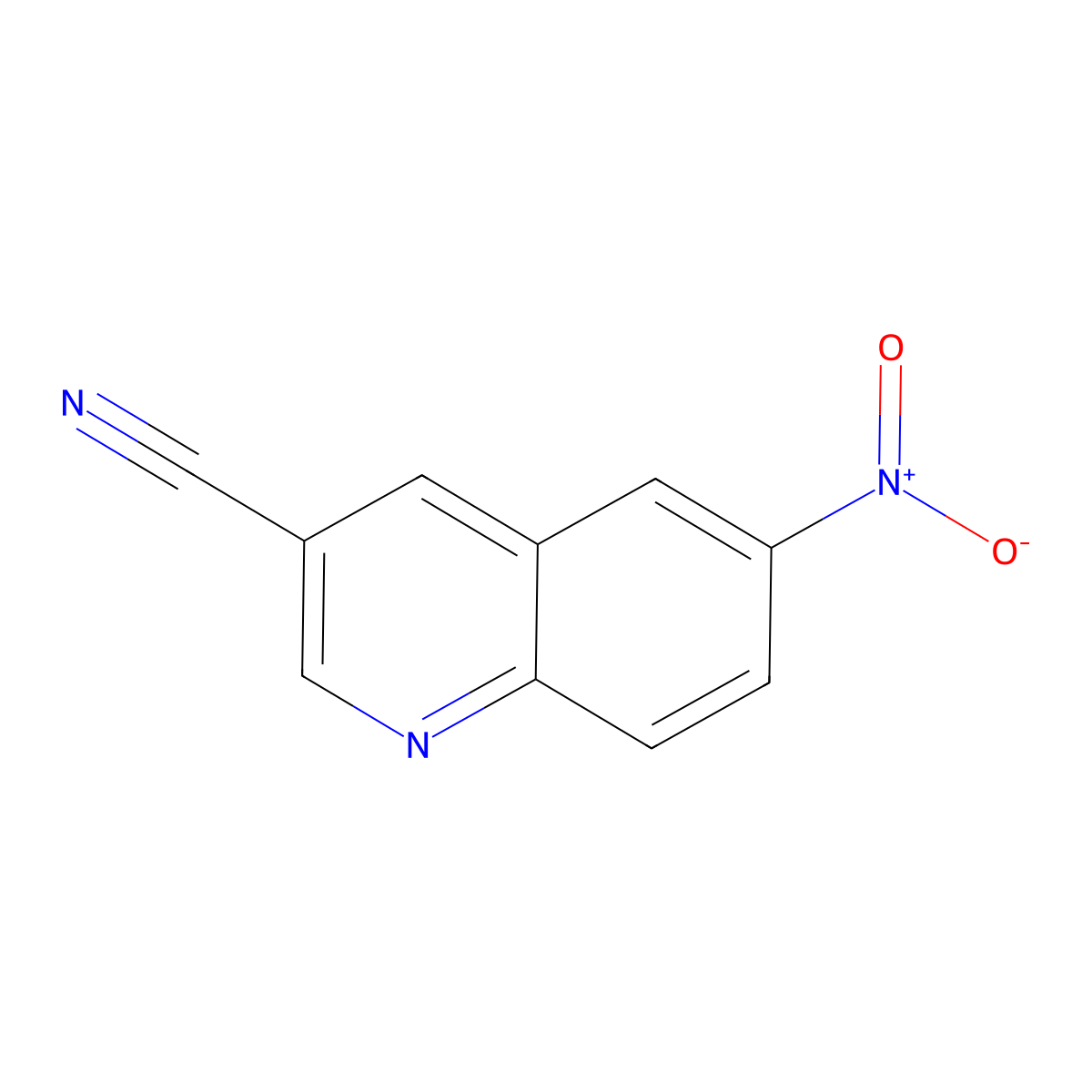 6-Nitroquinoline-3-carbonitrile molecular structure, CAS 21863-60-5