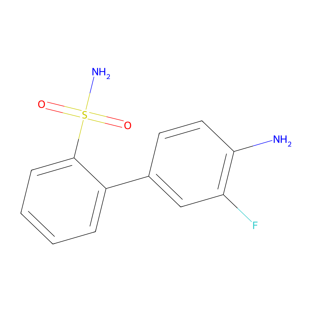 2-Fluoro-4-(2-aminosulfonylphenyl)aniline molecular structure, CAS 218631-45-9