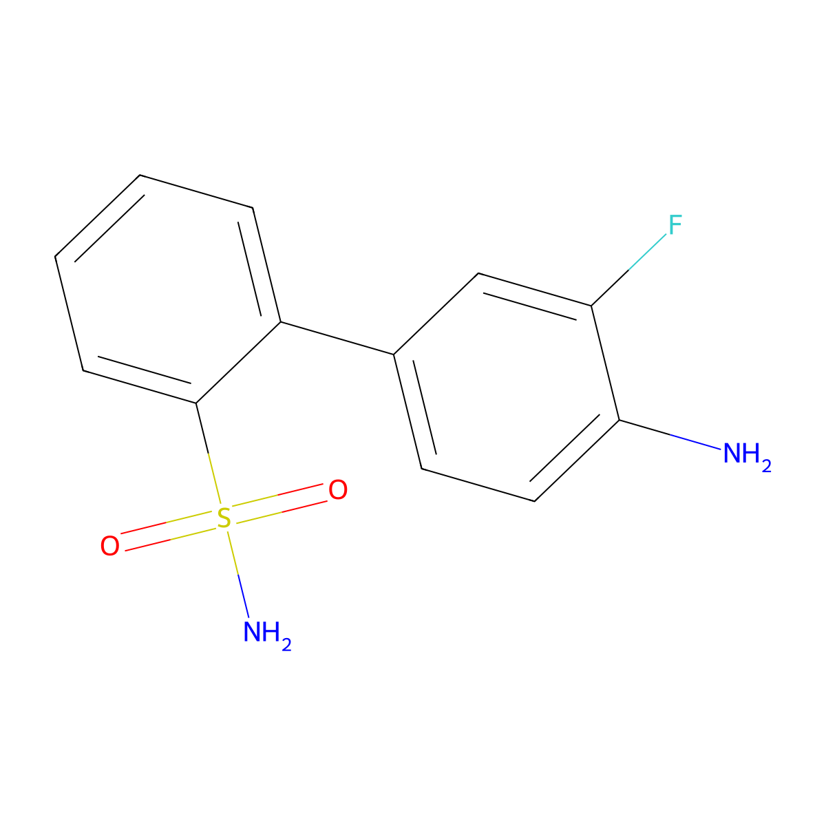 2-Fluoro-4-(2-aminosulfonylphenyl)aniline molecular structure, CAS 218631-45-9