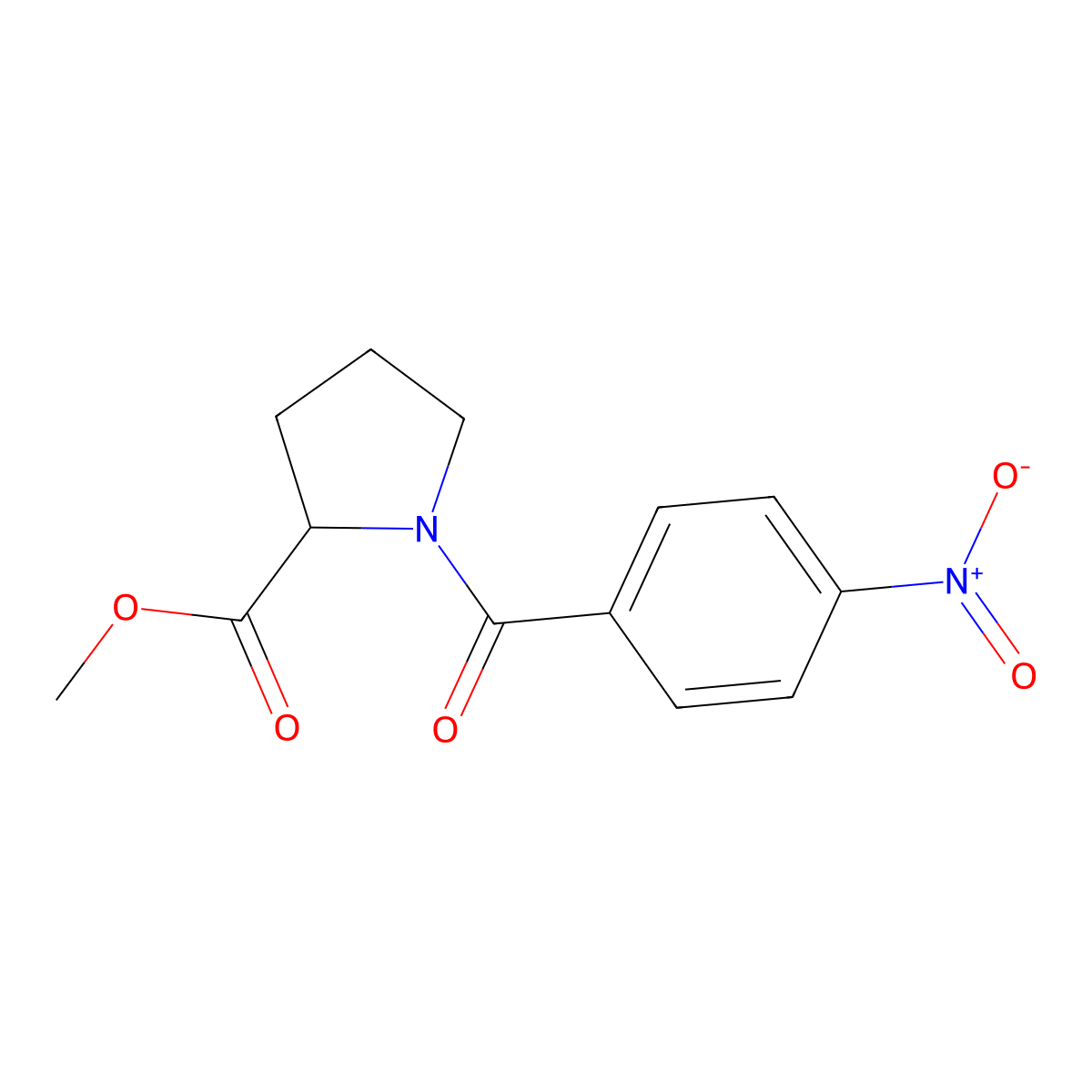 N-(4-Nitrobenzoyl)-2-carbomethoxypyrrolidine molecular structure, CAS 218631-87-9