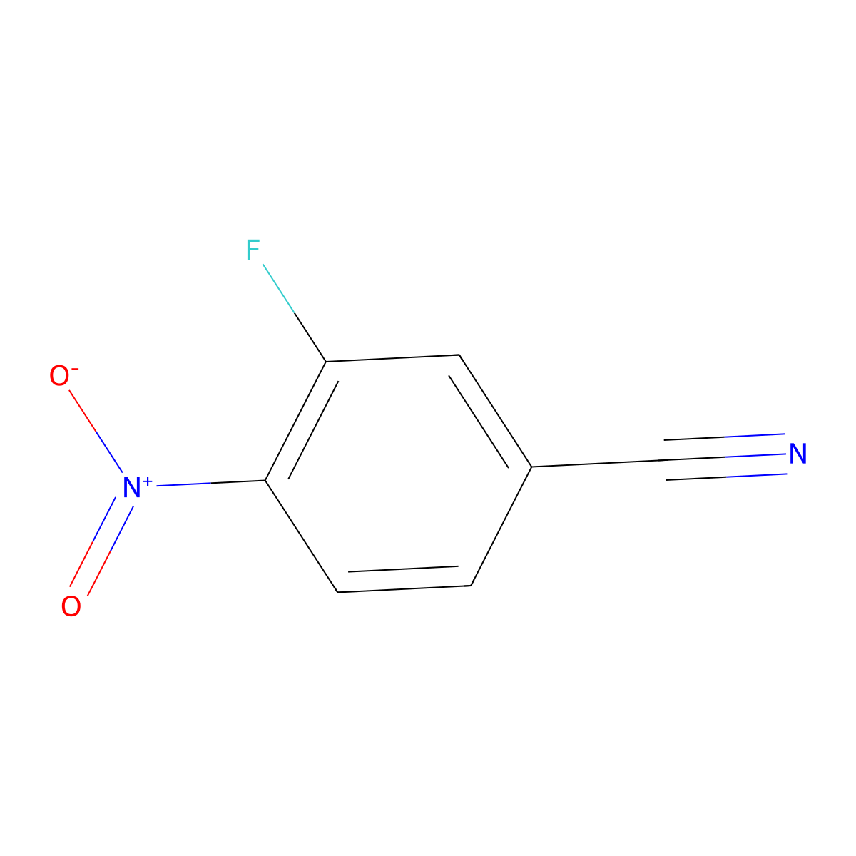 3-Fluoro-4-nitrobenzonitrile molecular structure, CAS 218632-01-0