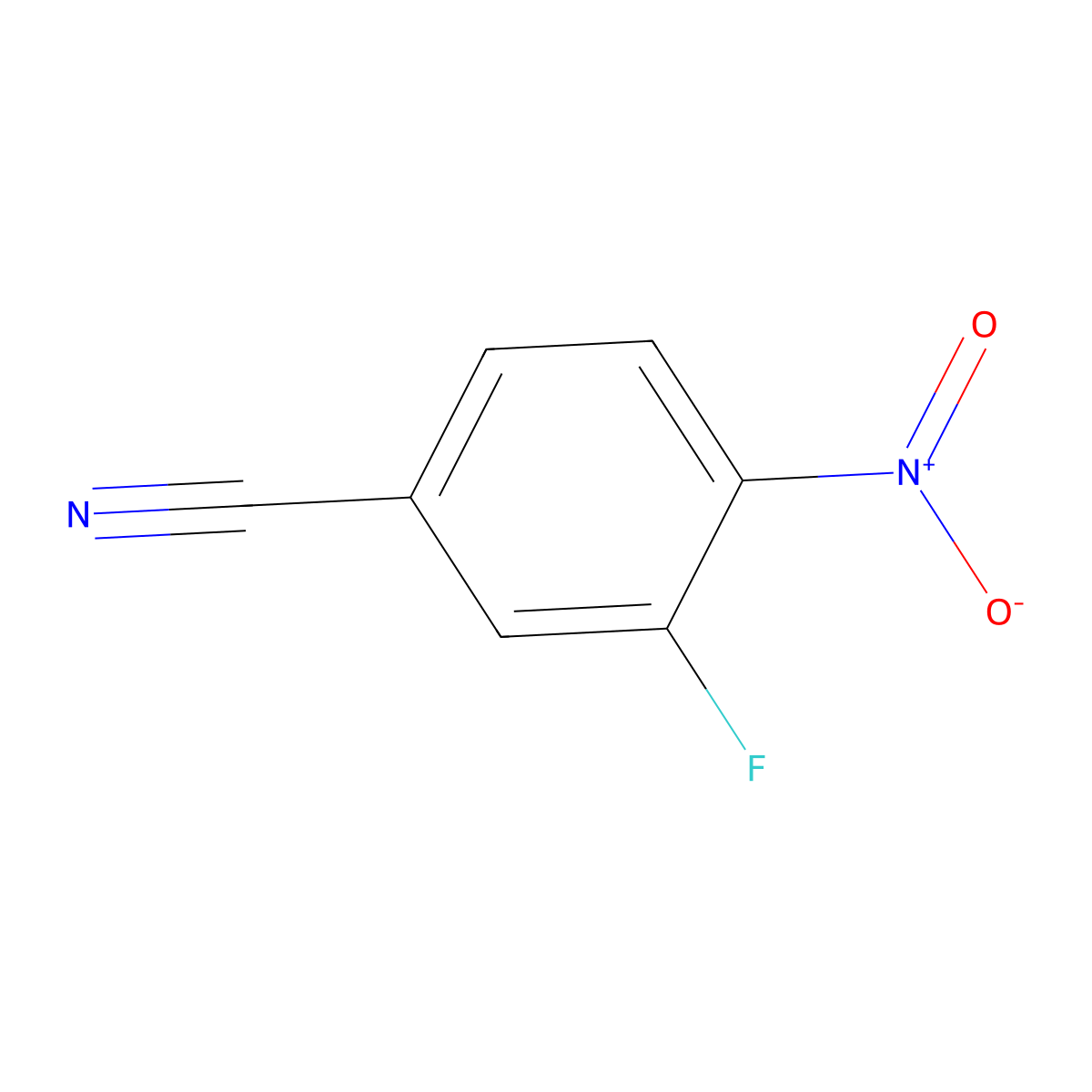 3-Fluoro-4-nitrobenzonitrile molecular structure, CAS 218632-01-0