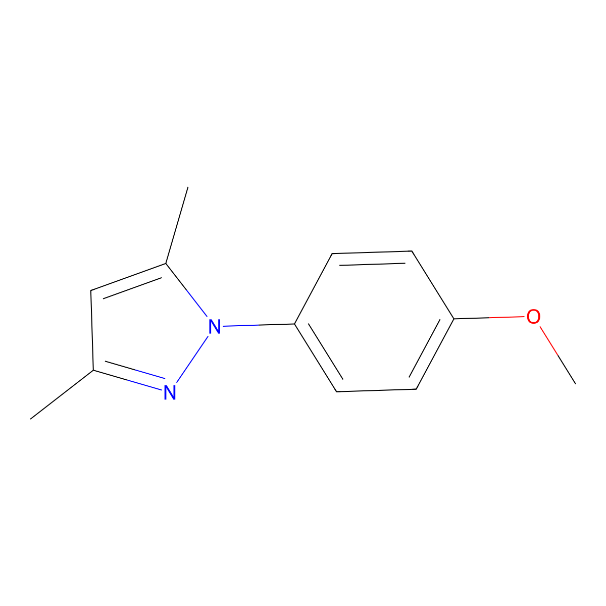 1-(4-methoxyphenyl)-3,5-dimethyl-1H-Pyrazole molecular structure, CAS 218632-21-4