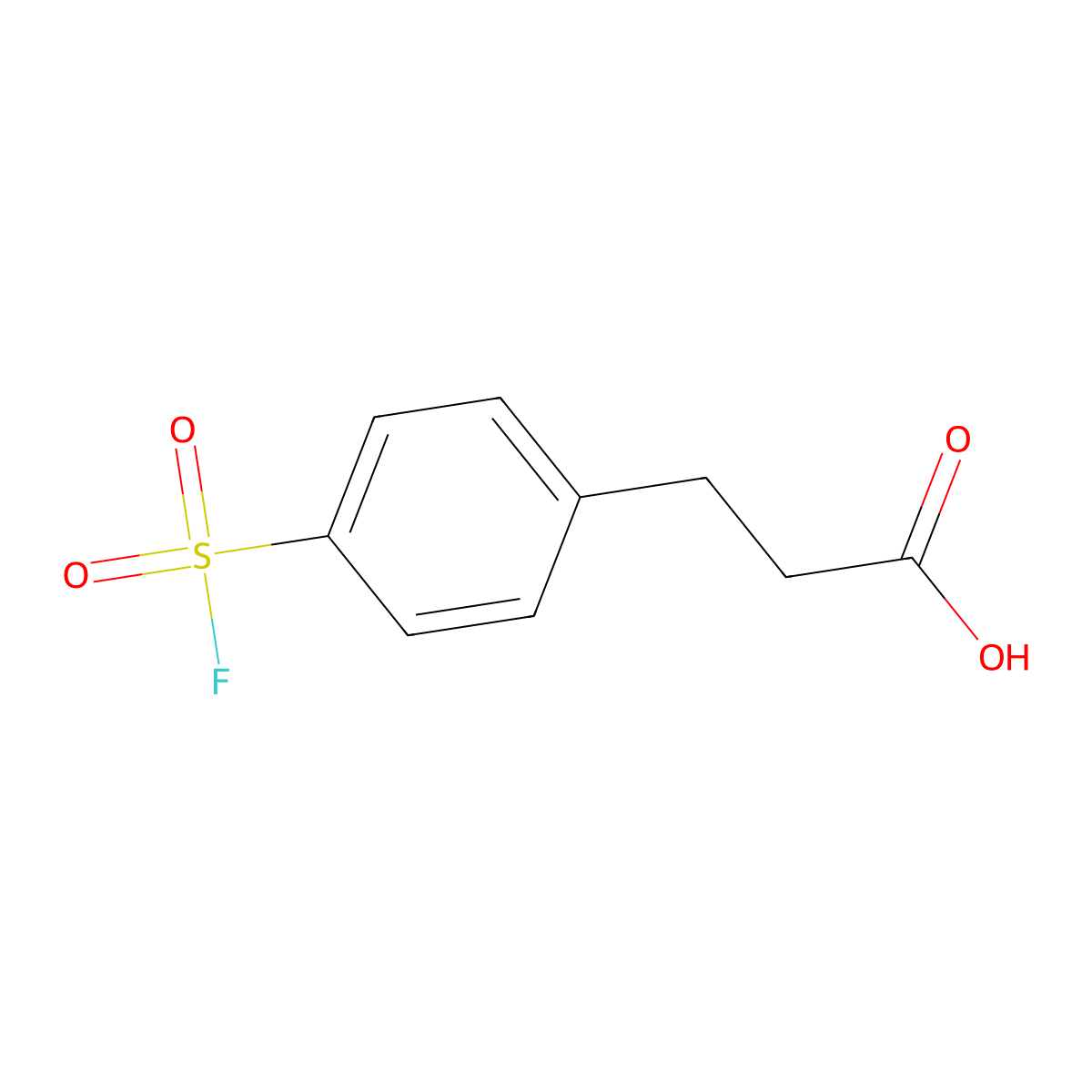 3-[4-(Fluorosulfonyl)phenyl]propanoic acid molecular structure, CAS 21864-49-3