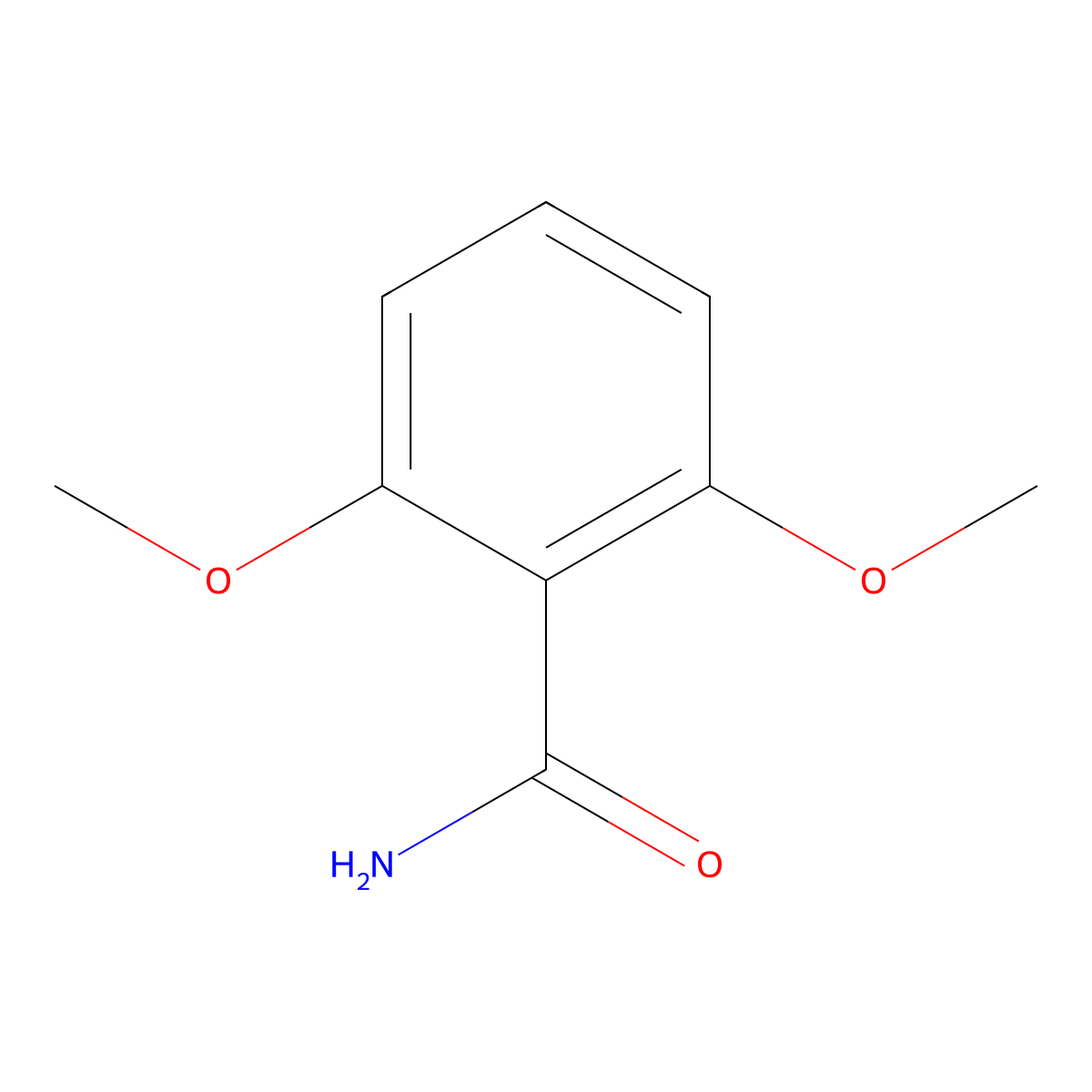 2,6-Dimethoxybenzamide molecular structure, CAS 21864-67-5