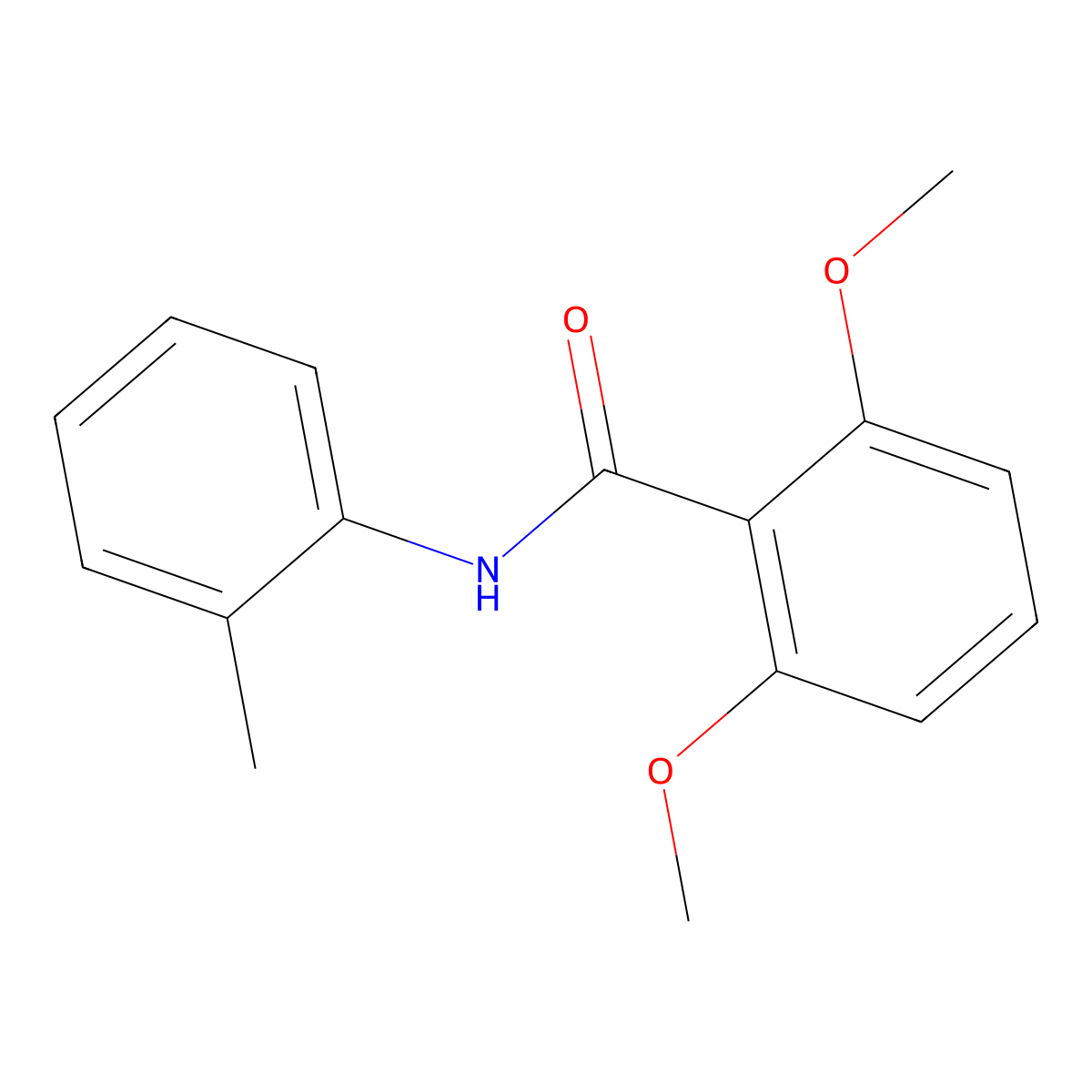 2,6-dimethoxy-N-(2-methylphenyl)benzamide molecular structure, CAS 21864-70-0