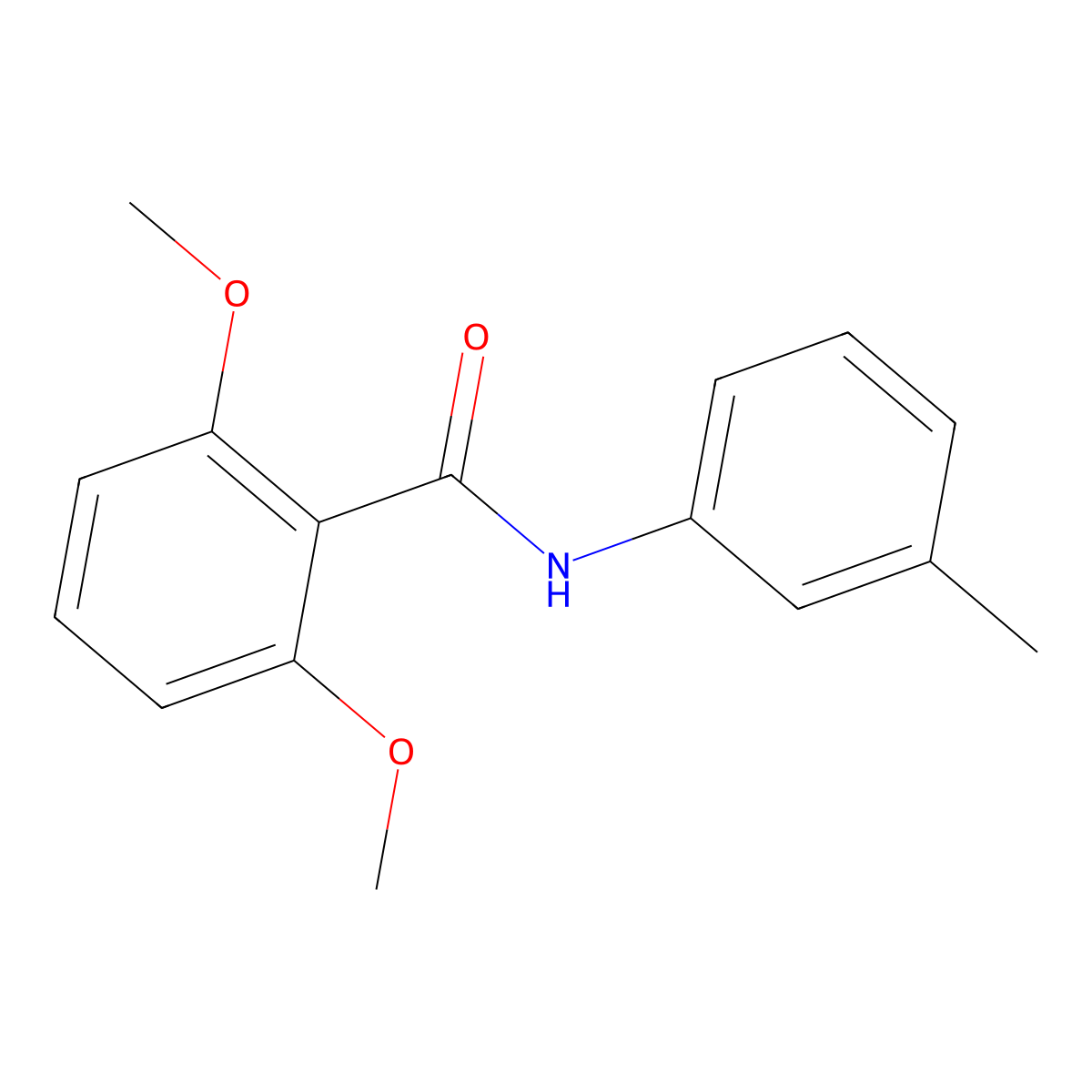 2,6-dimethoxy-N-(3-methylphenyl)benzamide molecular structure, CAS 21864-71-1