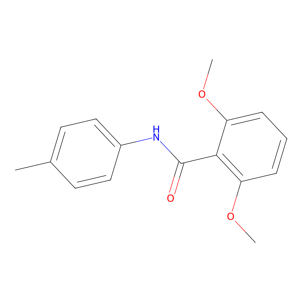2,6-dimethoxy-N-(4-methylphenyl)benzamide molecular structure, CAS 21864-73-3