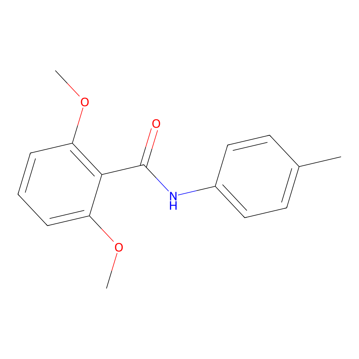 2,6-dimethoxy-N-(4-methylphenyl)benzamide molecular structure, CAS 21864-73-3