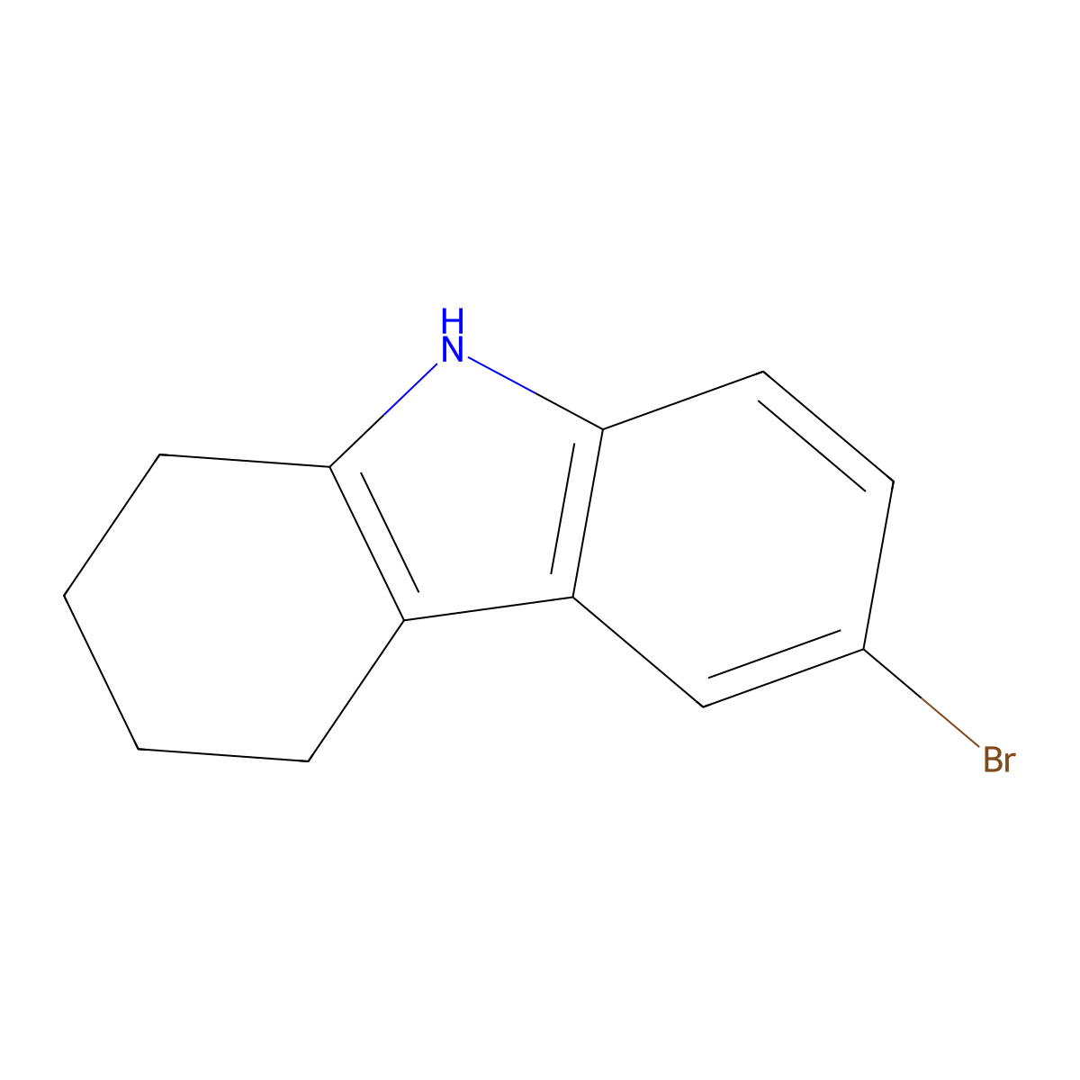 6-Bromo-1,2,3,4-tetrahydrocarbazole molecular structure, CAS 21865-50-9