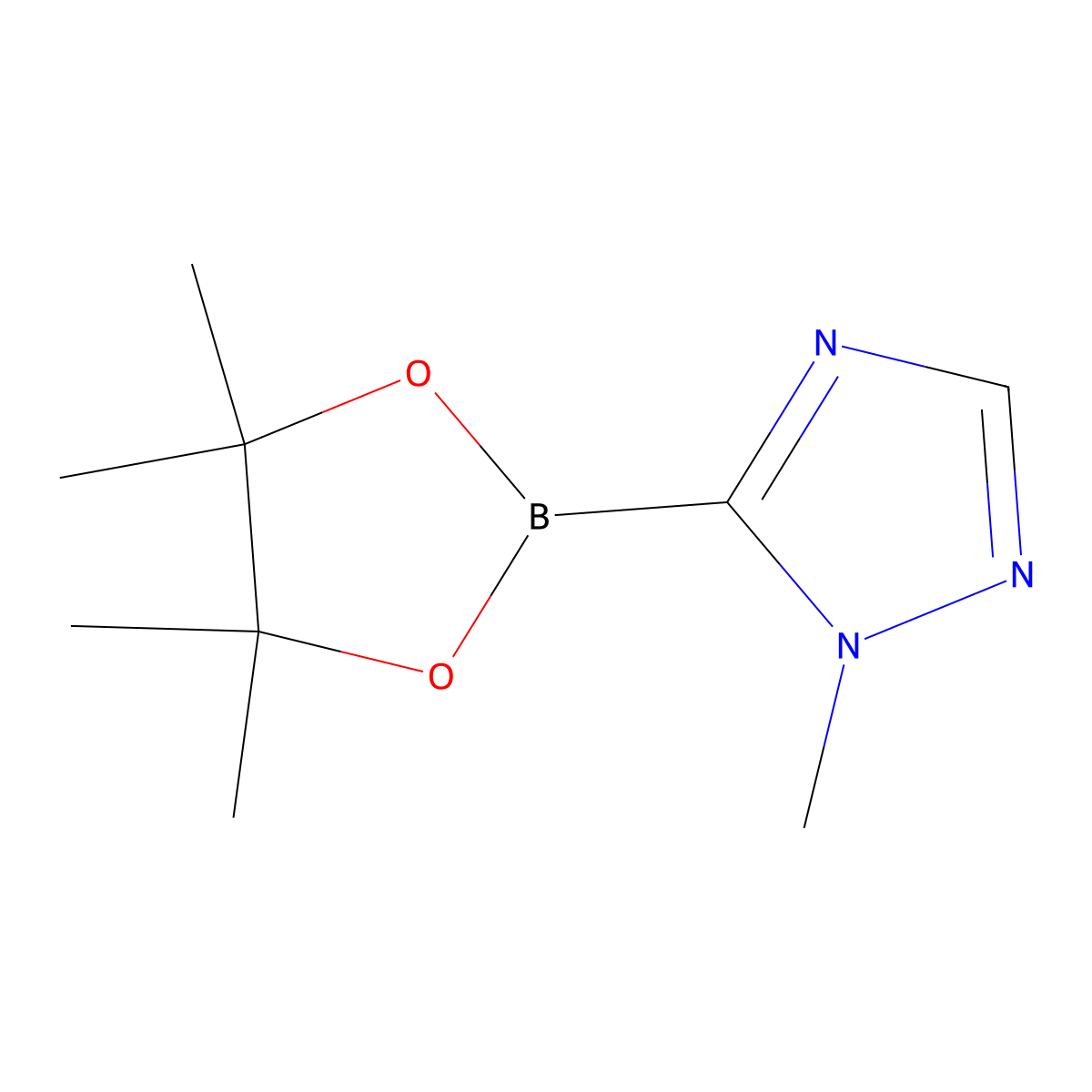 1-Methyl-5-(4,4,5,5-tetramethyl-1,3,2-dioxaborolan-2-yl)-1H-1,2,4-triazole molecular structure, CAS 2186640-04-8
