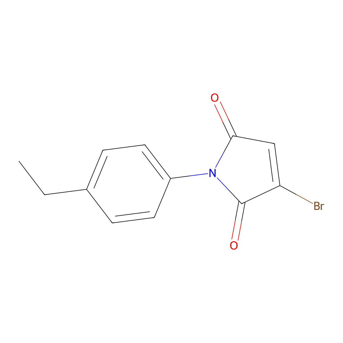 3-Bromo-1-(4-ethylphenyl)-1H-pyrrole-2,5-dione molecular structure, CAS 2186672-64-8